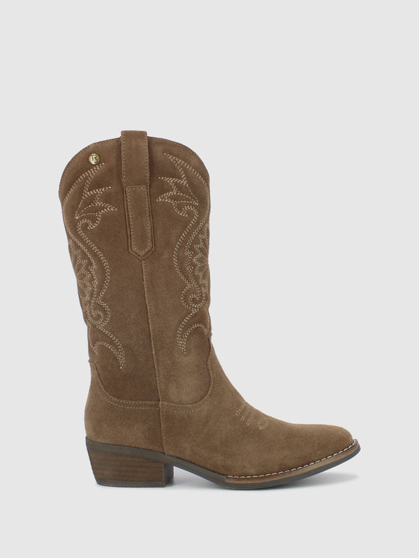 Botas Texanas em Taupe